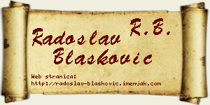 Radoslav Blašković vizit kartica